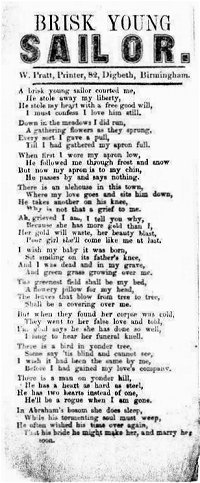 William Pratt No.37 (Brisk Young Sailor)
From the Roy Palmer Archive.