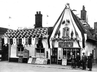 Bulwer's shop/cottage 'decorated', photo courtesy Chris Holderness