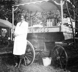 Daisy at the ice cream stall, photo courtesy Chris Holderness