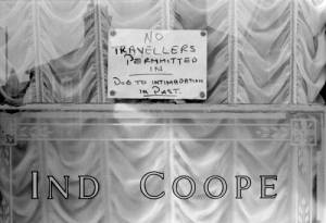 Sign in East London pub c.1980