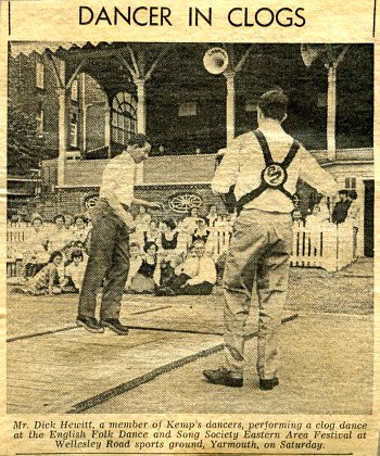 Dick Hewitt dancing in clogs
