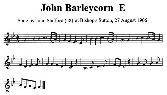 John Barleycorn John Stafford tune