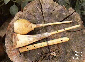 Picture of bena and pipiolu horn-pipes