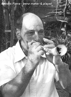 Picture of Antioco Pinna playing bena