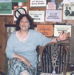 Sheila at the Royal Oak club, Lewes, 1999