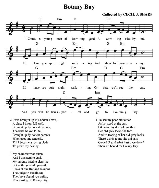 Bound for Botany Bay