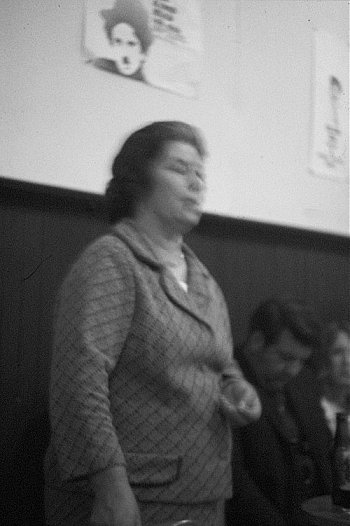 Phoebe Smith, with 'Big Joe' beside her.