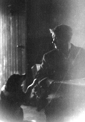 Bill and Fly, Birch Hall Farm, c.1961.