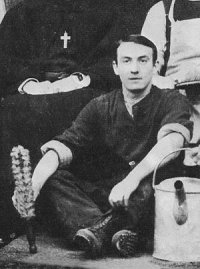 Herbert Smith as part of a church cleaning group, 1910.