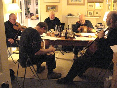 Band practice night at our house, 2011.