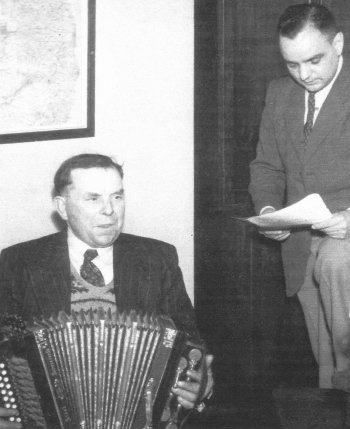 Herbert Mallett in BBC studios, Norwich