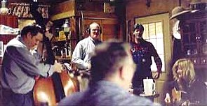 Recording at J P Fraley's, Denton, Ky, March, 1999.
Left to right: Doug Chaffin, Mark Wilson, Bert Garvin, Roger Cooper, Danielle Fraley.